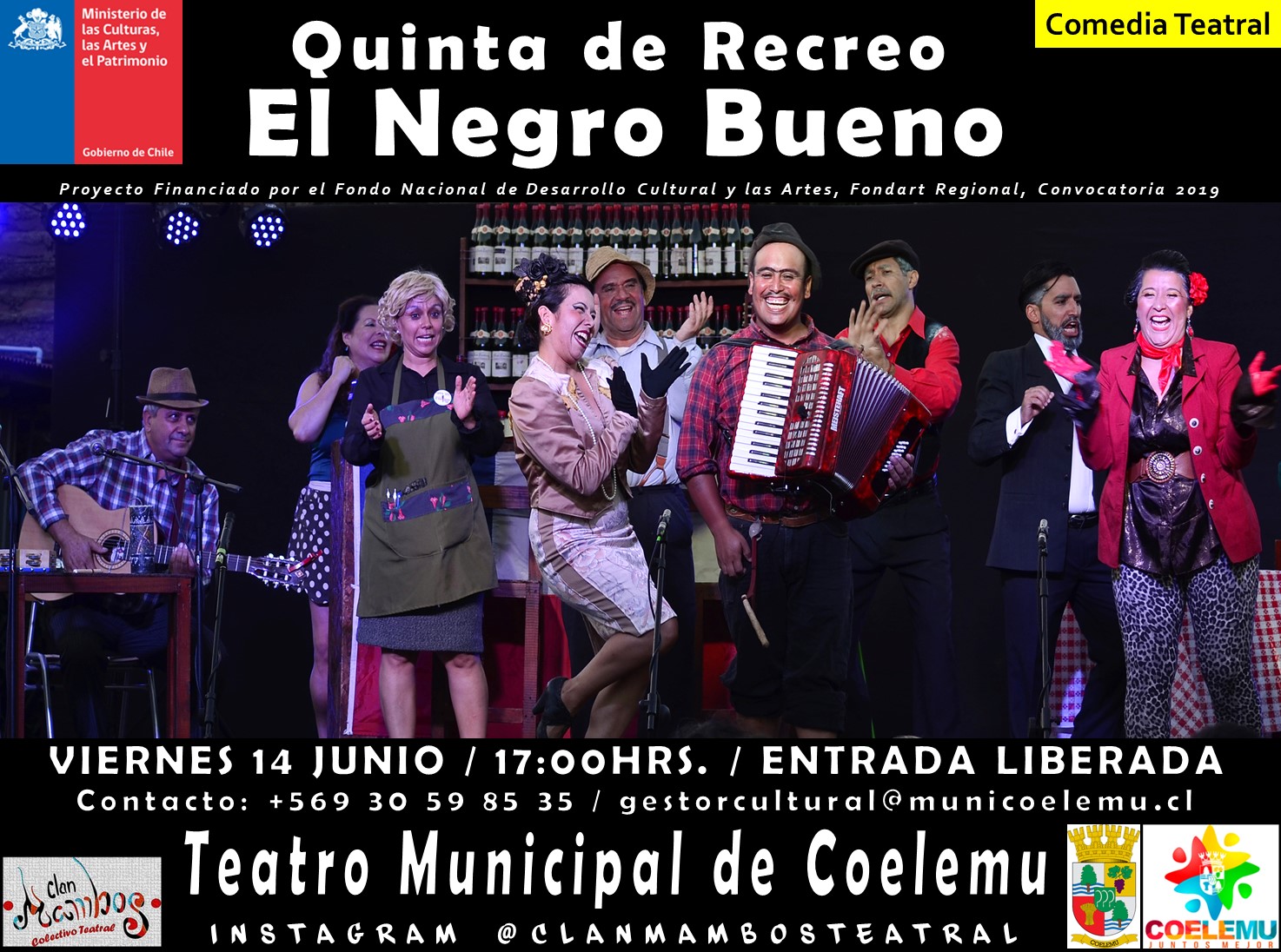 2019 Circulación Teatral por Coelemu y Ninhue. 16ta región.