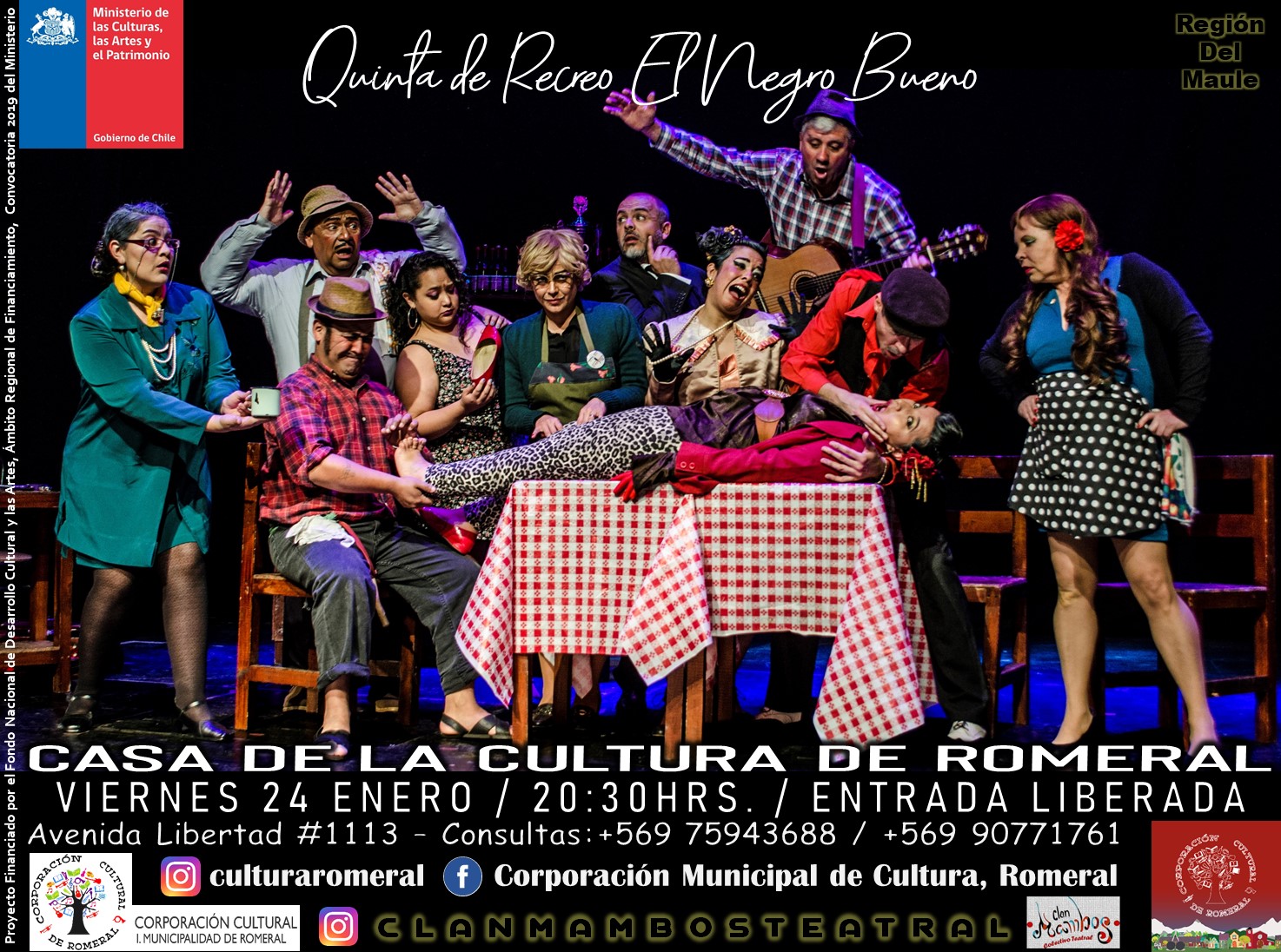 2020 Circulación Teatral por Romeral y Sagrada Familia. 7ma Región.