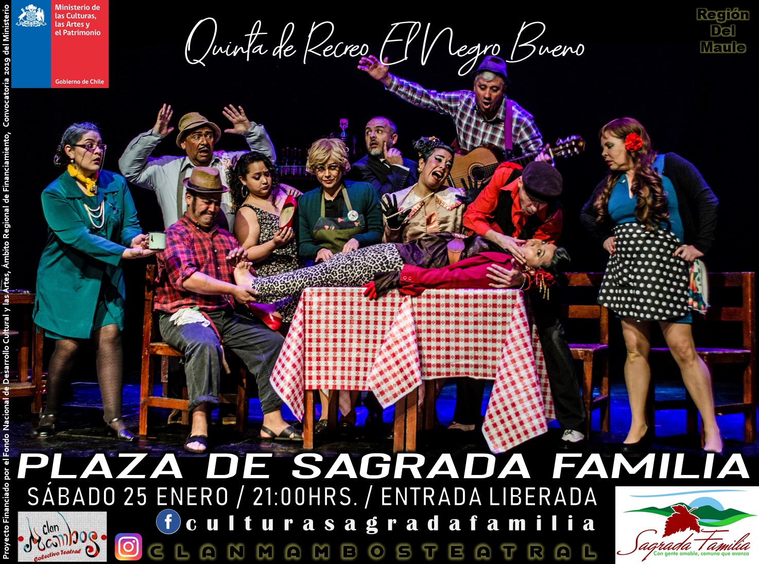 2020 Circulación Teatral por Romeral y Sagrada Familia. 7ma Región.