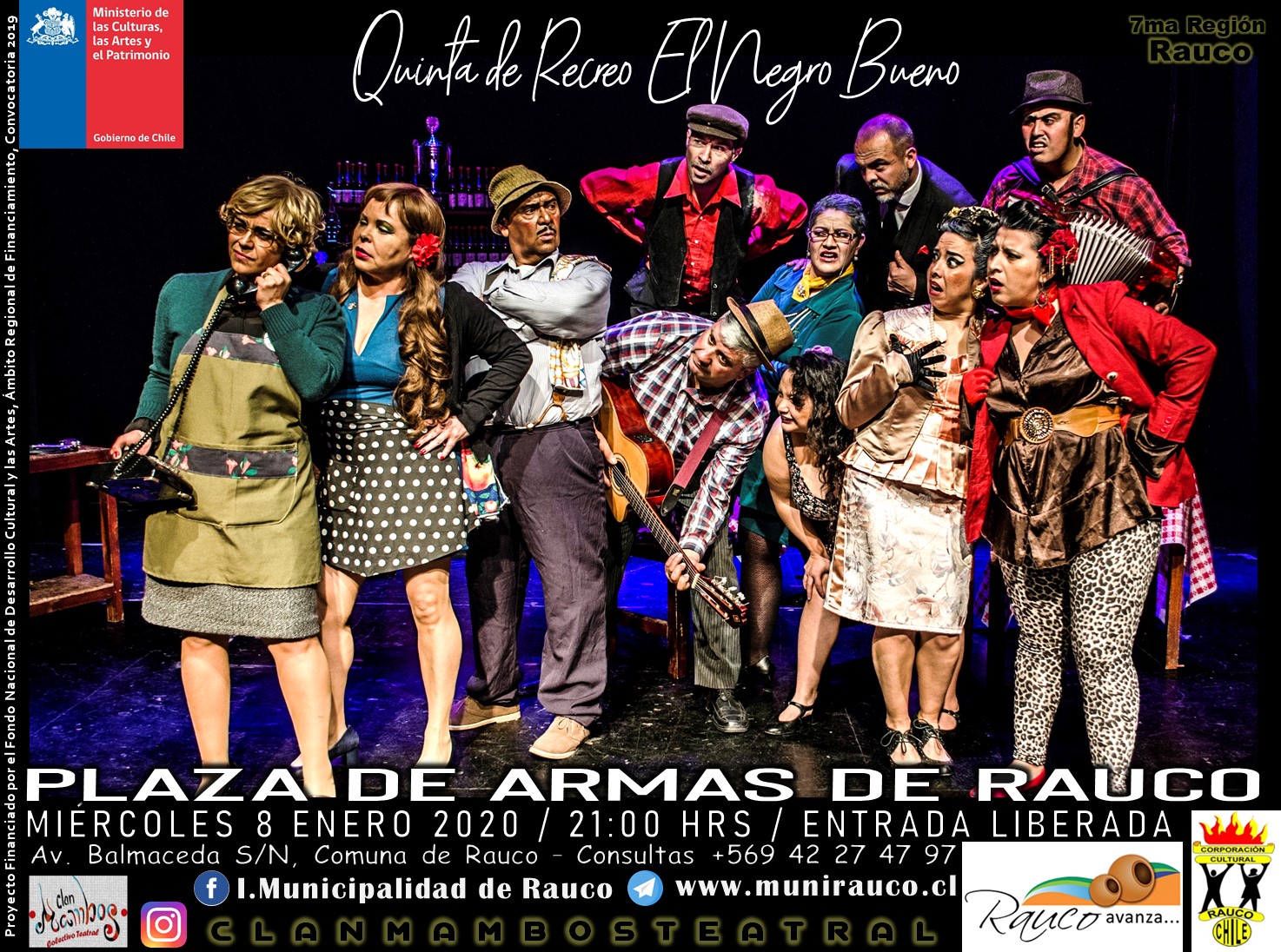 2020 Circulación Teatral por Vichuquén, Rauco, Santa Cruz y Machalí. 7ma y 6ta Región.