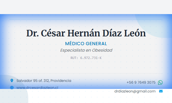 Tarjeta de Presentación Dr. César Díaz
